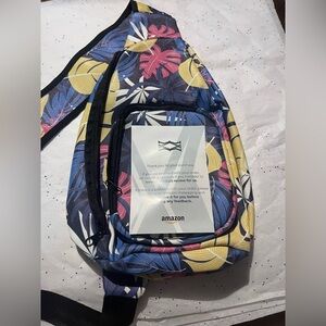 Colorful Tropical Print Sling Bag